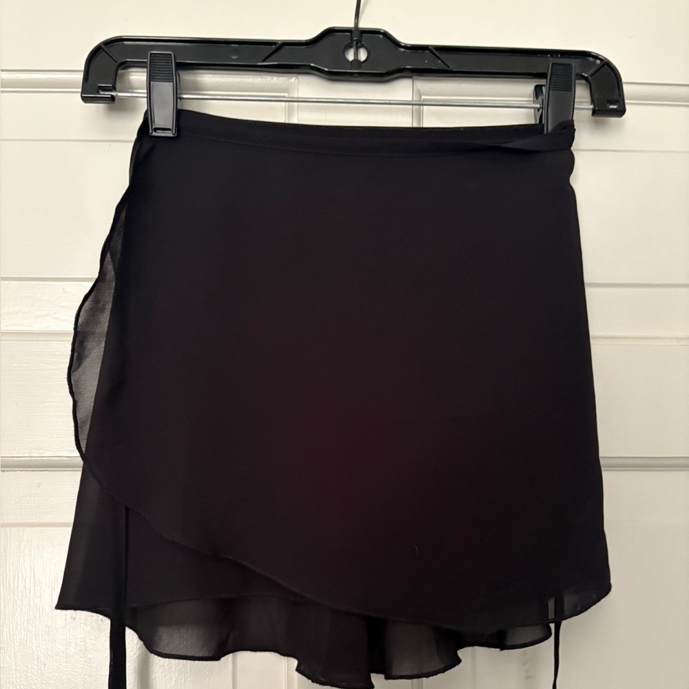 MIRELLA BLACK WRAP BALLET SKIRT